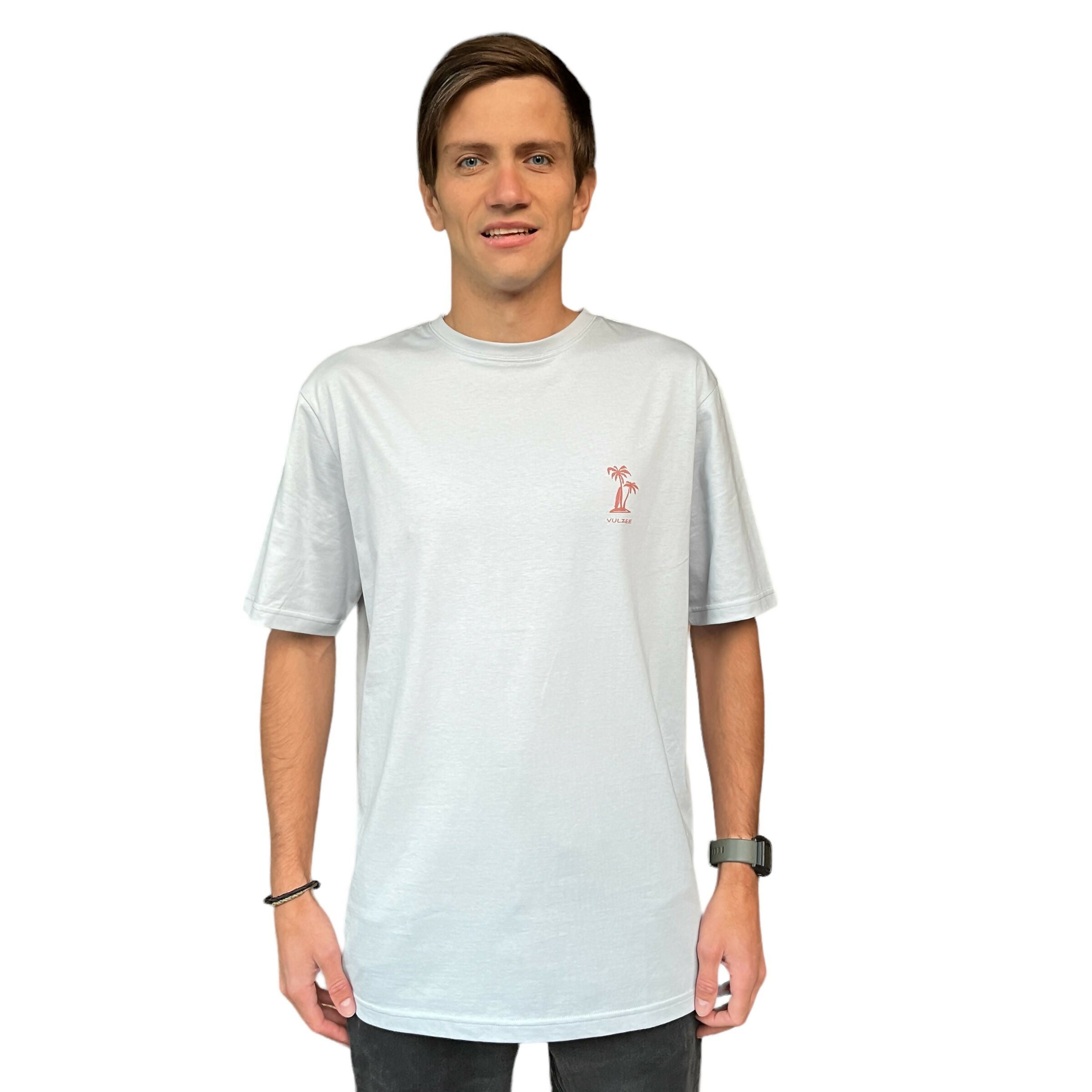 Polera vulzee manga corta hombre celeste sunset