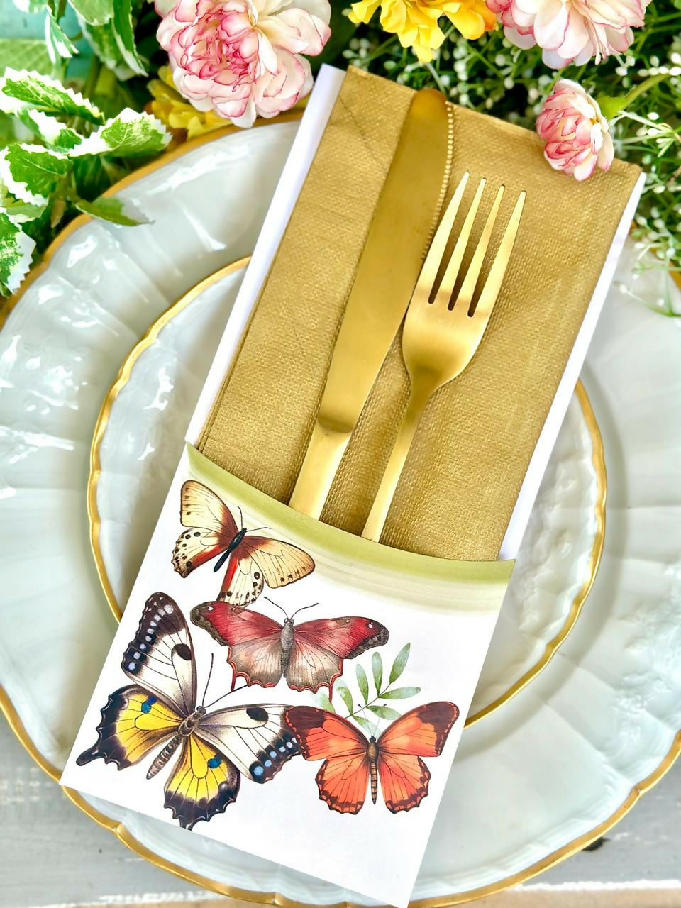 Mariposas vinatge porta cubierto