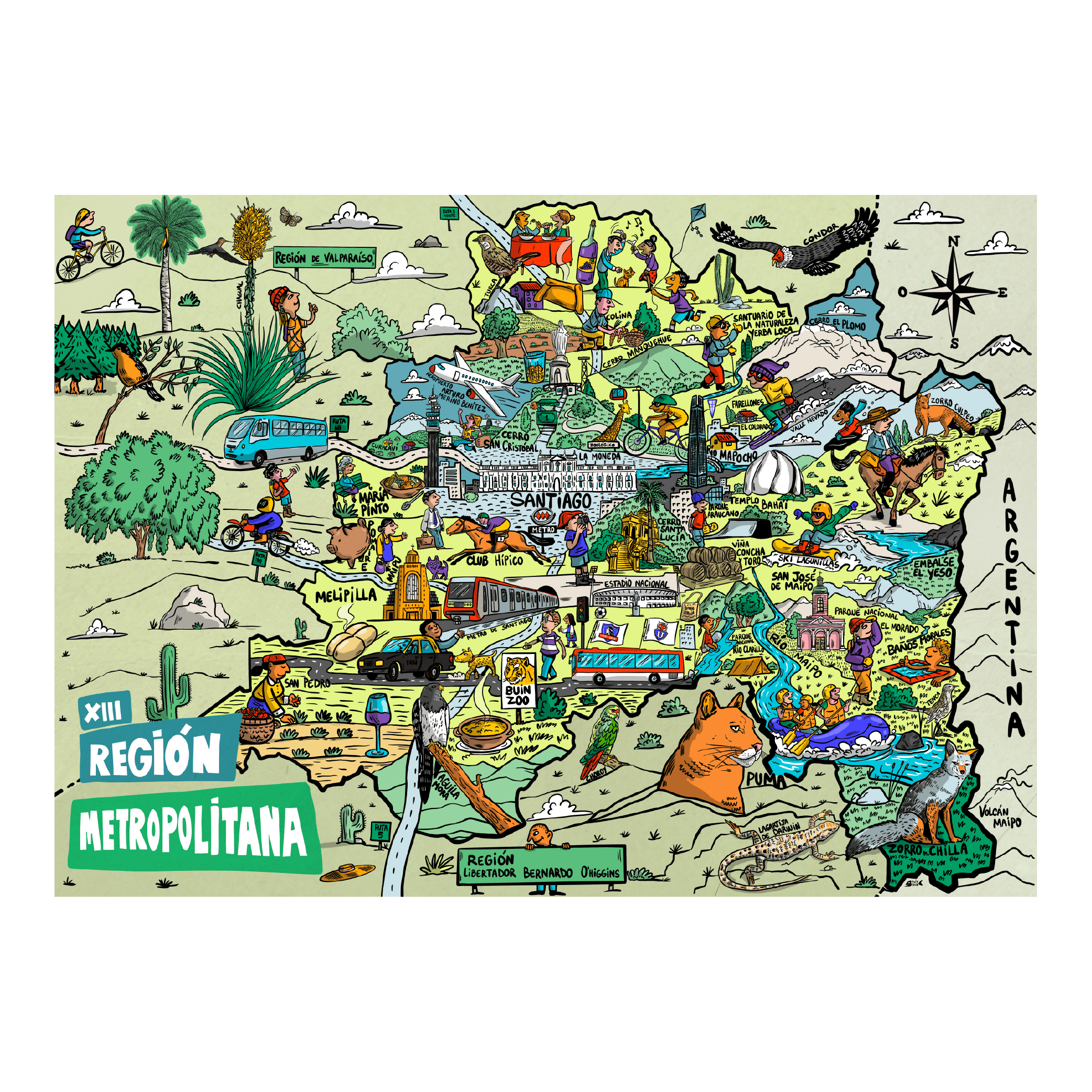 Puzzle Región Metropolitana de Santiago 1000 Piezas