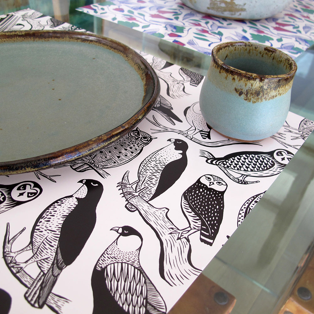 Set  32 individuales de papel Flora y Fauna chilena I