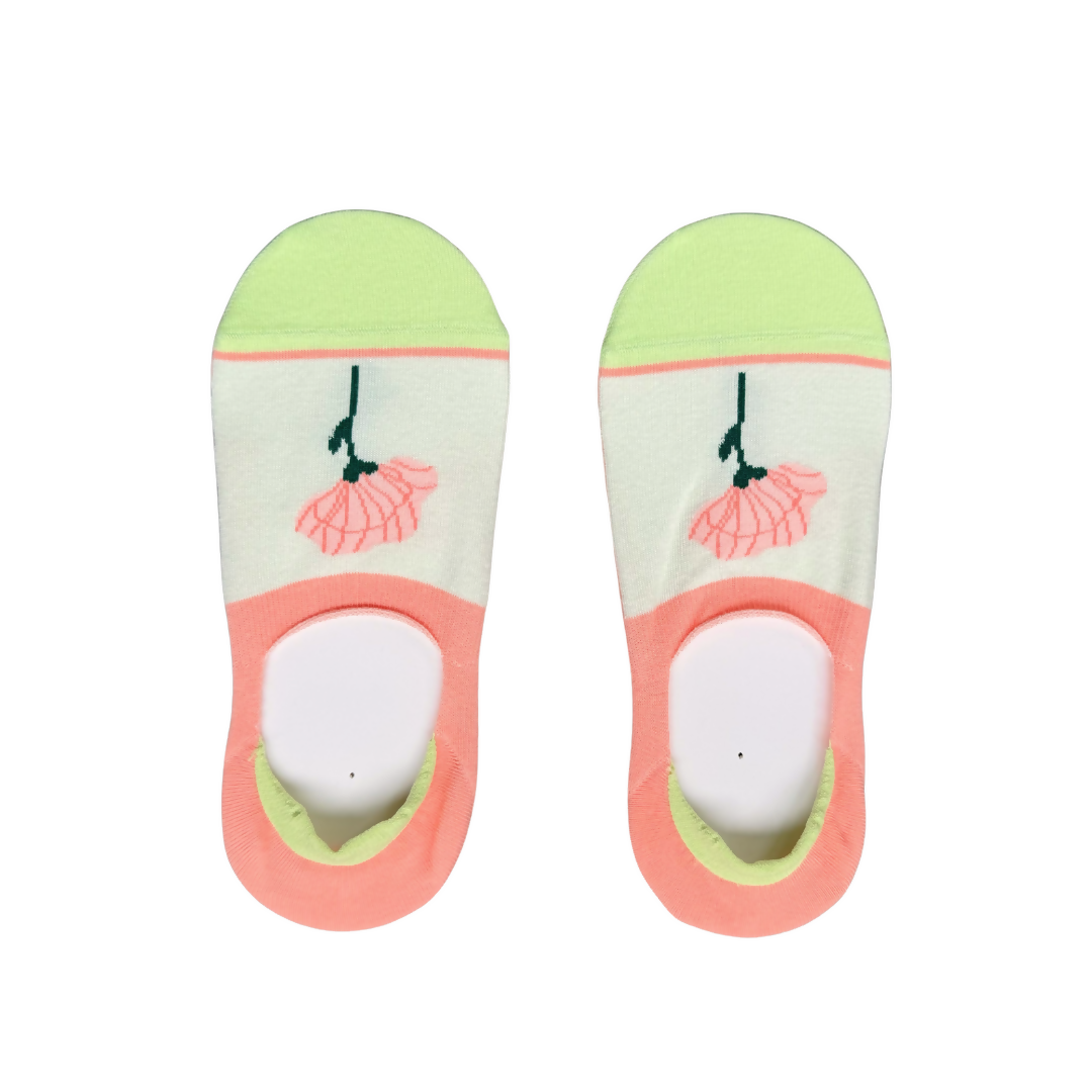 Calcetinesinvisiblesflorrosada