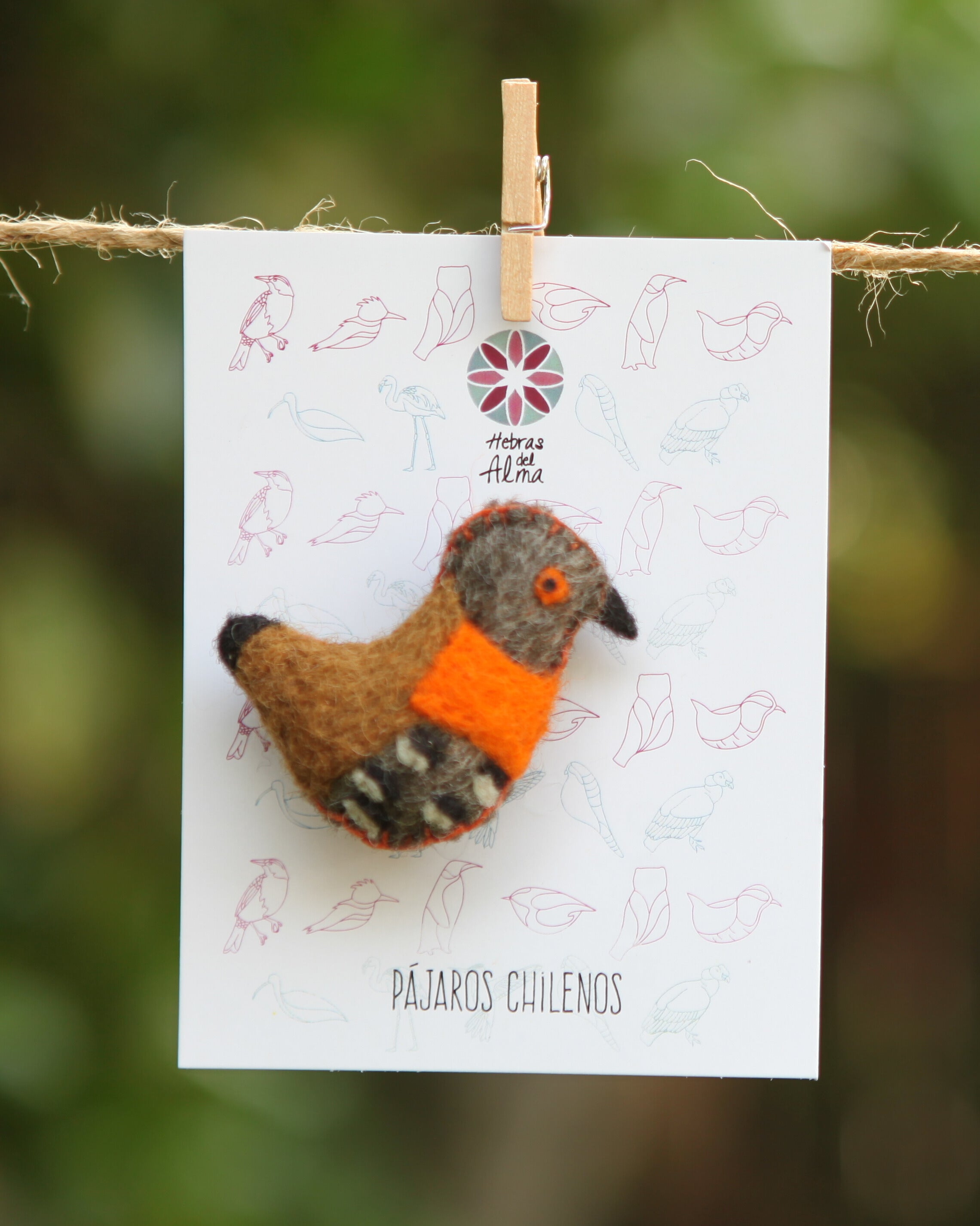 Pajarito Pin Chucao gris