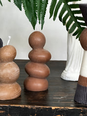 Velas Chanchitos Cafés, Set de 2 – Quinchamalí