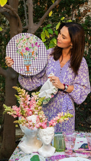 Set 4 Bajoplatos Vichy Violeta