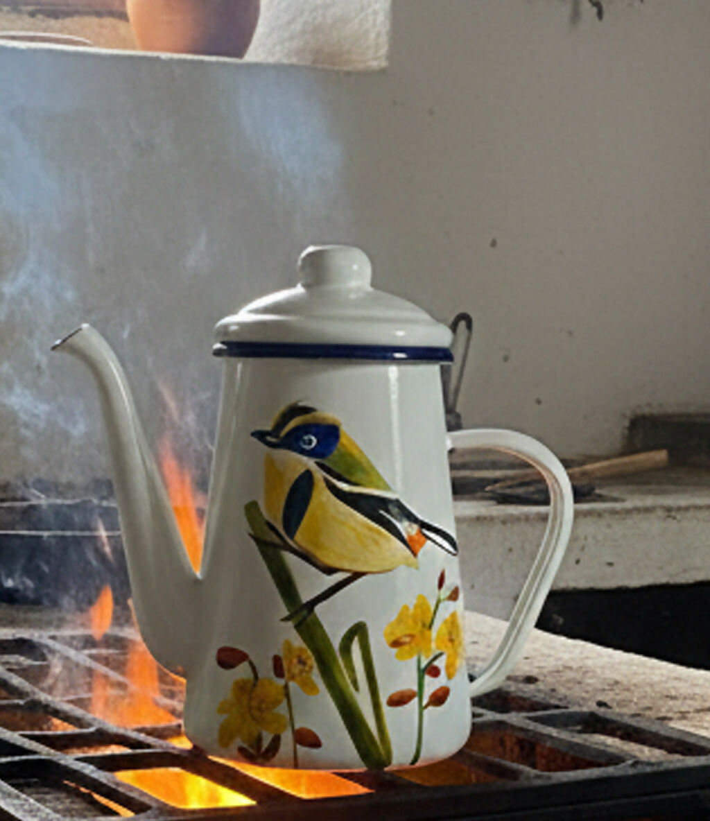 Tetera Enlozada Pintada a Mano - Intrepito 7 colores (1,1L) - Creado en Chile