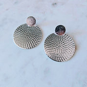 Aros Raffia Bañados Oro Blanco G