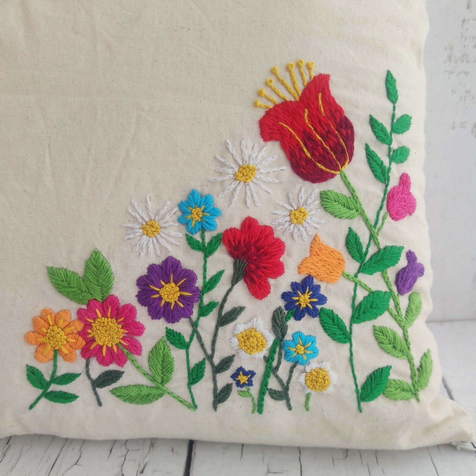 Kit de bordado funda de cojin colibri Paulina