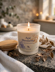 Vela de Soja Açaí y Mandarina 200grs