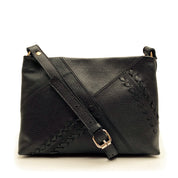 Bandolera de cuero modelo ALICE Negro