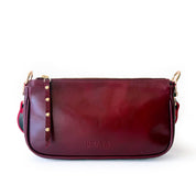 Cartera de cuero modelo AMANDA Burdeos