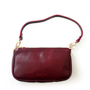 Cartera de cuero modelo AMANDA Burdeos
