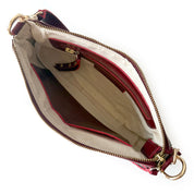 Cartera de cuero modelo AMANDA Burdeos