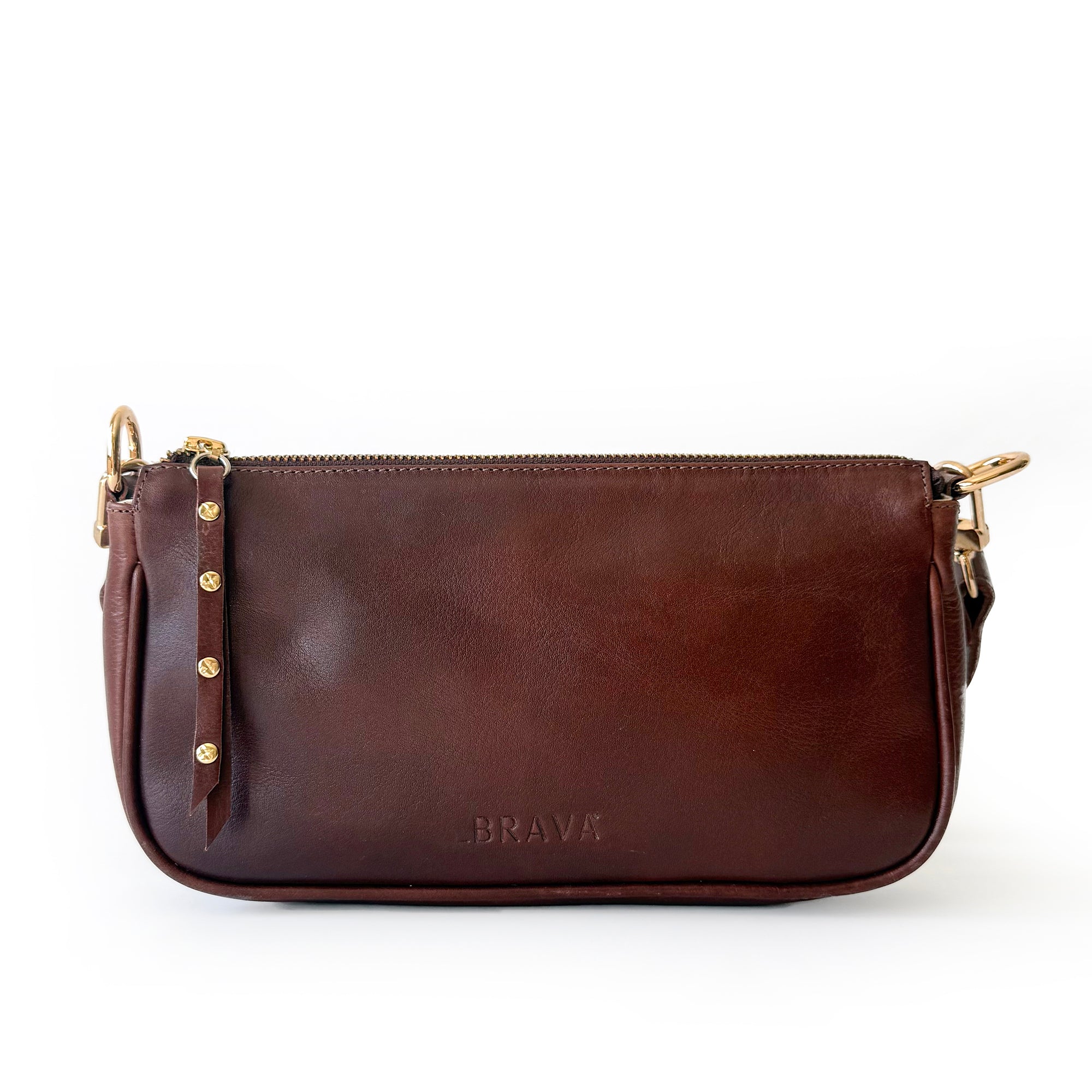 Cartera de cuero modelo AMANDA Café