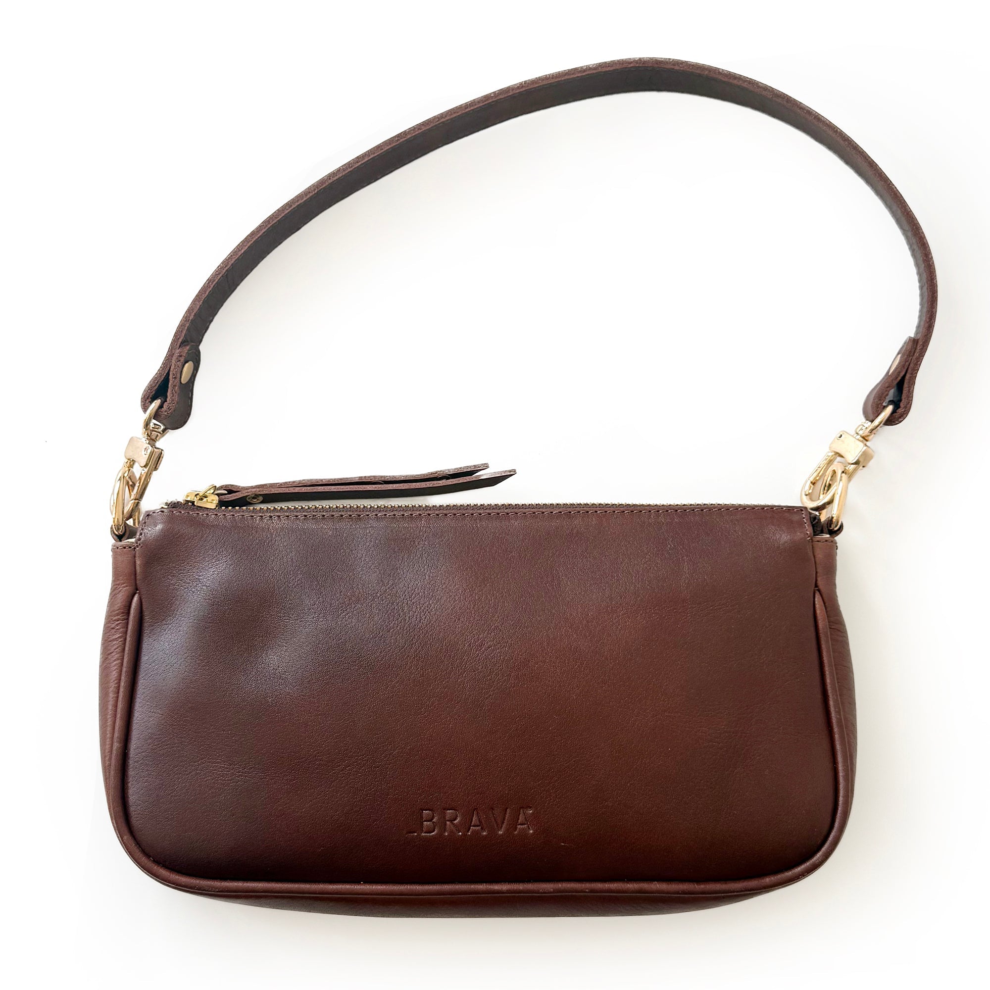 Cartera de cuero modelo AMANDA Café