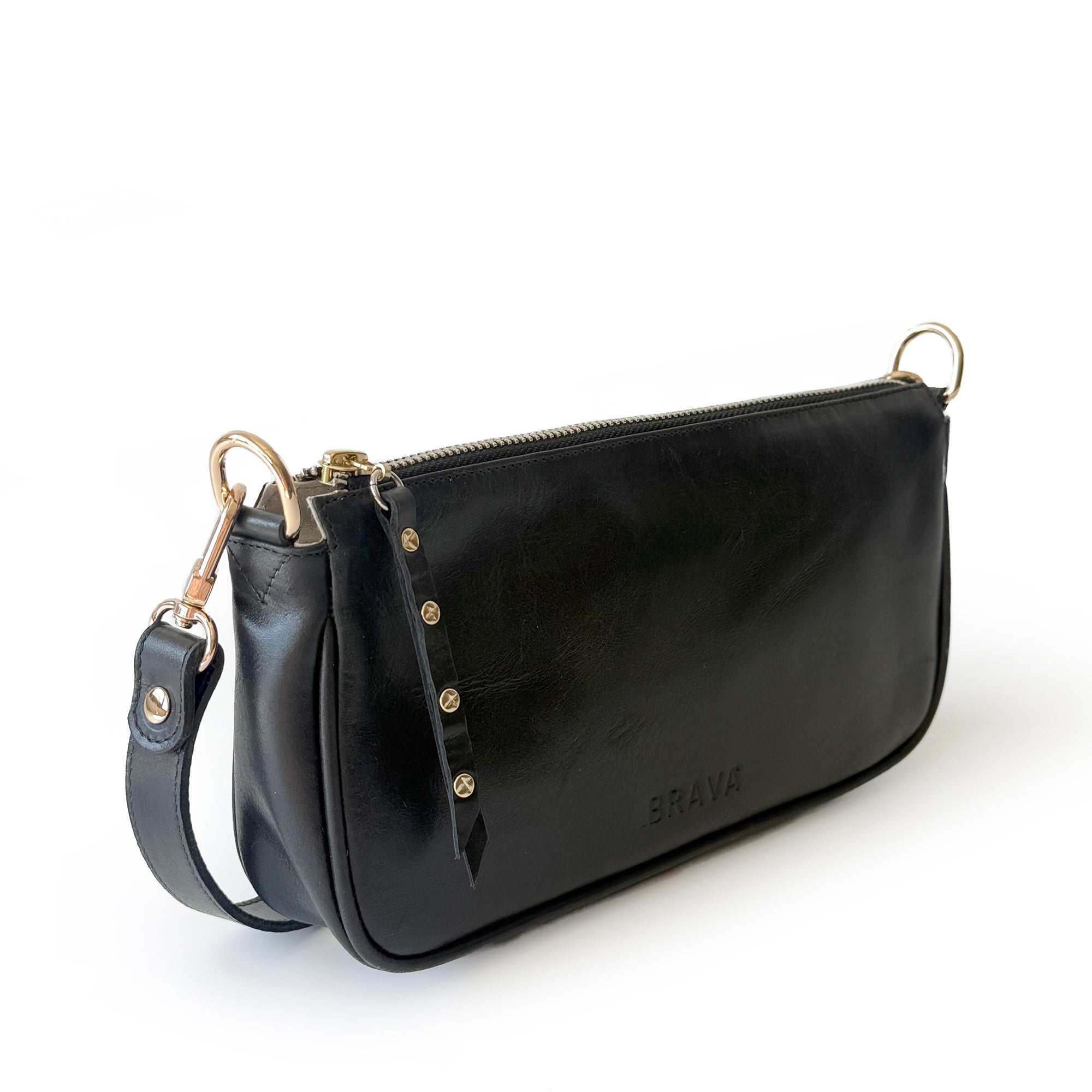 Cartera de cuero modelo AMANDA Negro