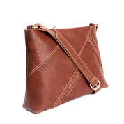 Bandolera de cuero modelo ALICE Cognac