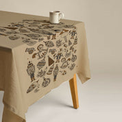 Mantel Cascanueces Dorado - Organza Mostaza