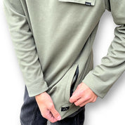 polerón waffle hombre verde