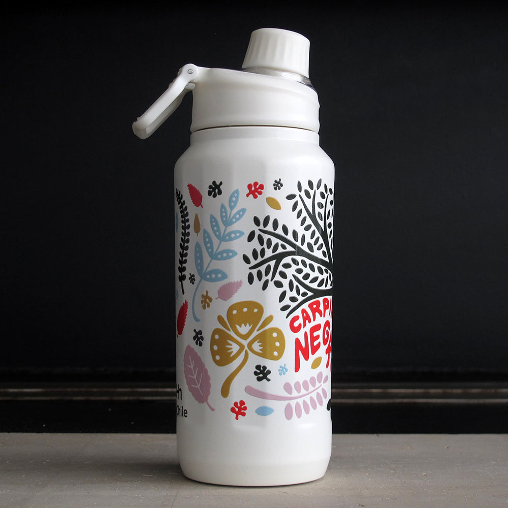 BOTELLA TERMICA ILUSTRADA / CARPINTERO NEGRO 800ML