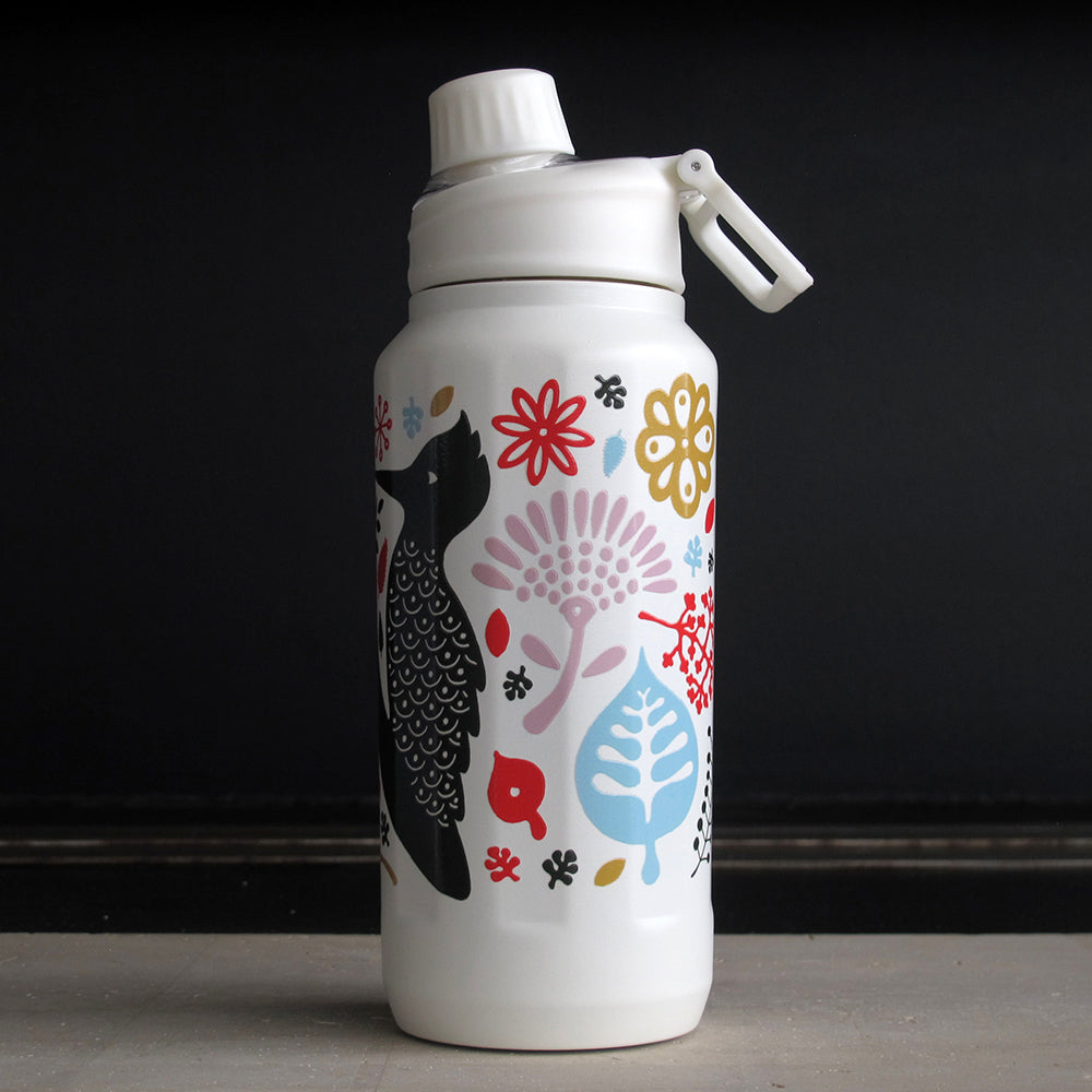 BOTELLA TERMICA ILUSTRADA / CARPINTERO NEGRO 800ML