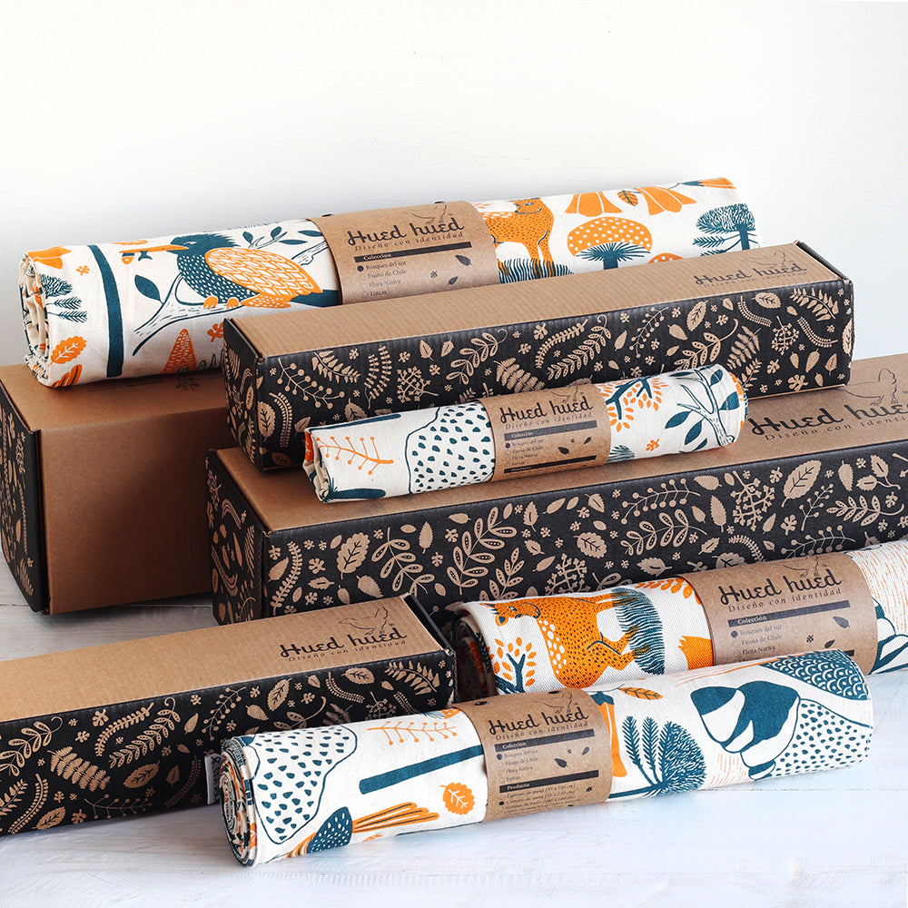 Funda de cojín Bosques del Sur - Naranja - Hued hued