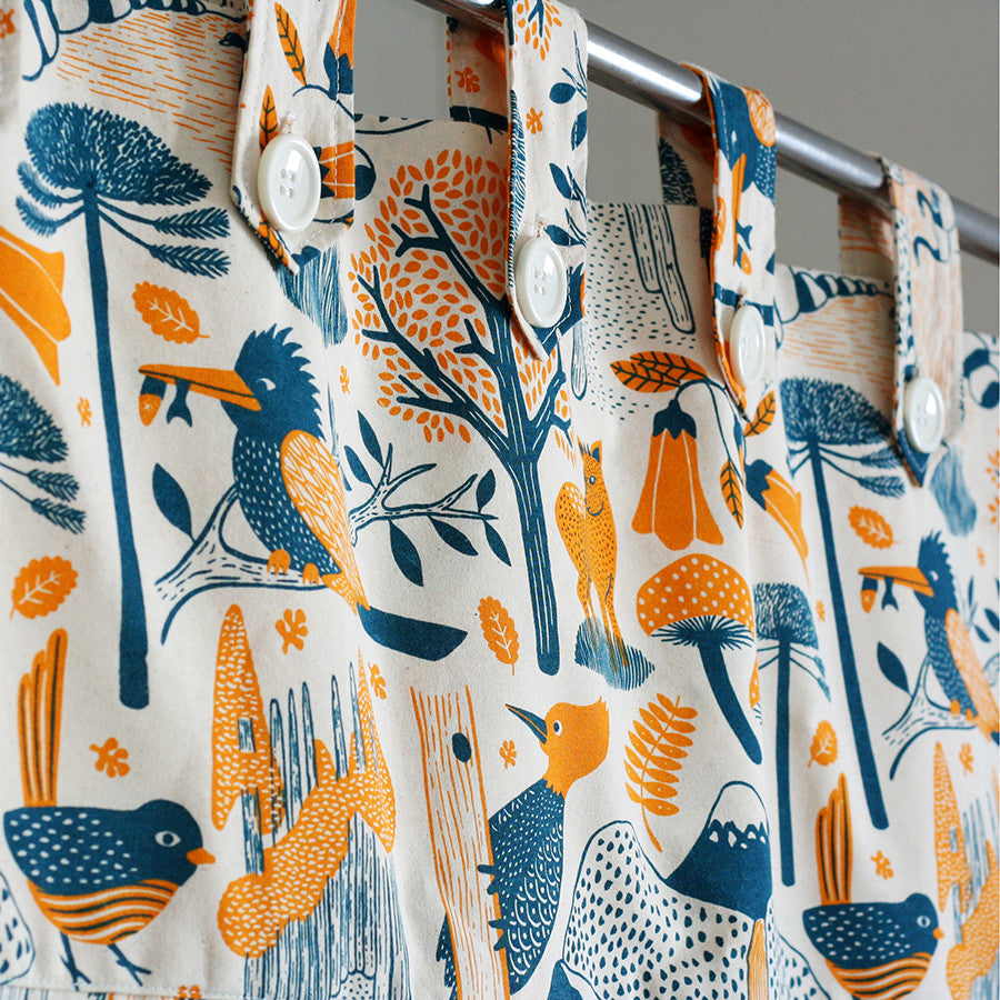 Cortina de baño Bosques del Sur - Naranja - Hued hued