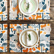 Set de 4 individuales Bosques del Sur - Naranja - Hued hued