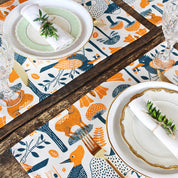 Set de 4 individuales Bosques del Sur - Naranja - Hued hued