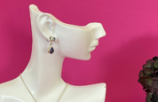 Aros Gota con collar Gota amatista