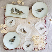 Plato Postre redondo, Codorniz