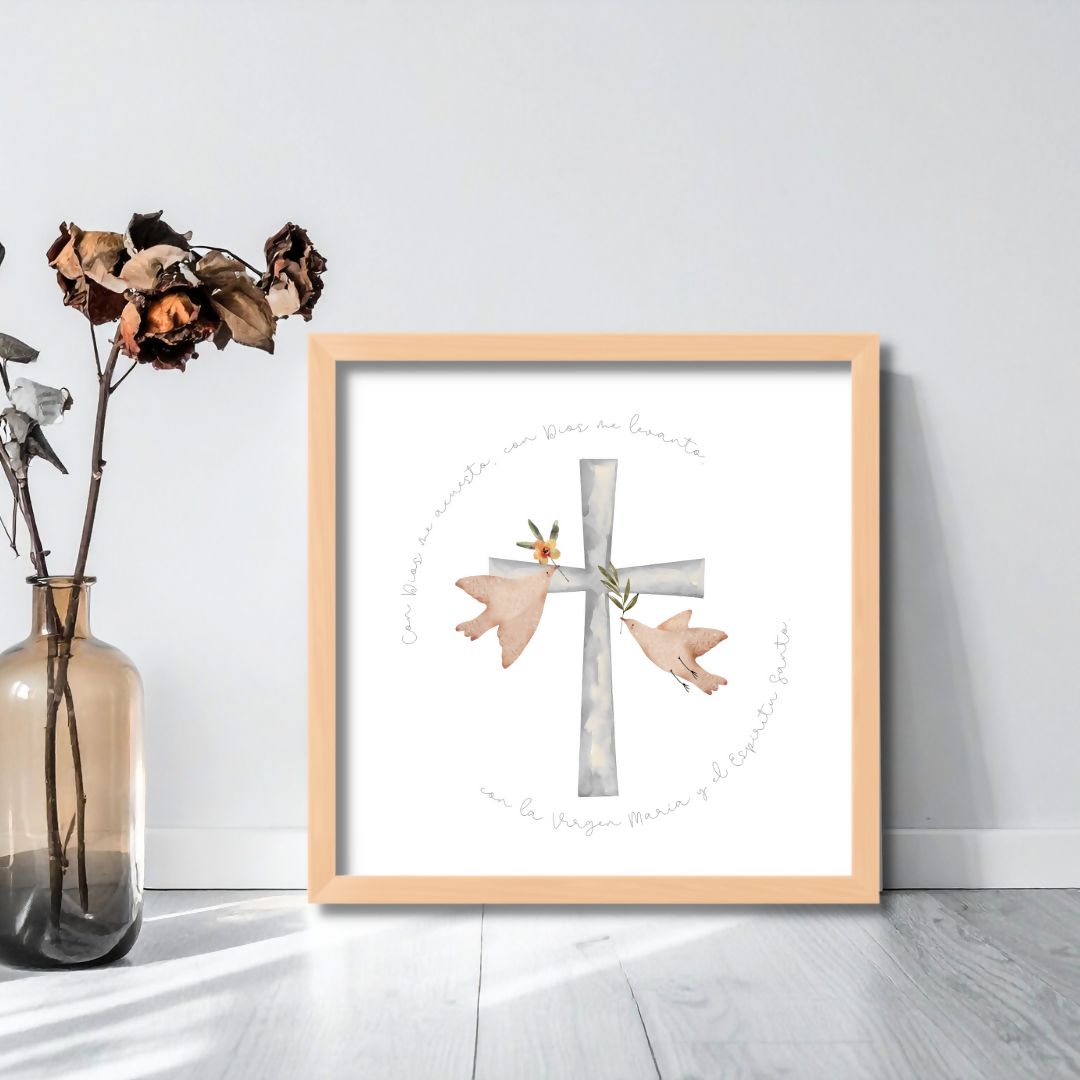 Cuadros Cruz y Oración Con Dios.