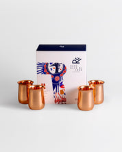 SET 4 VASOS PISCO SOUR CACHAI 100% COBRE