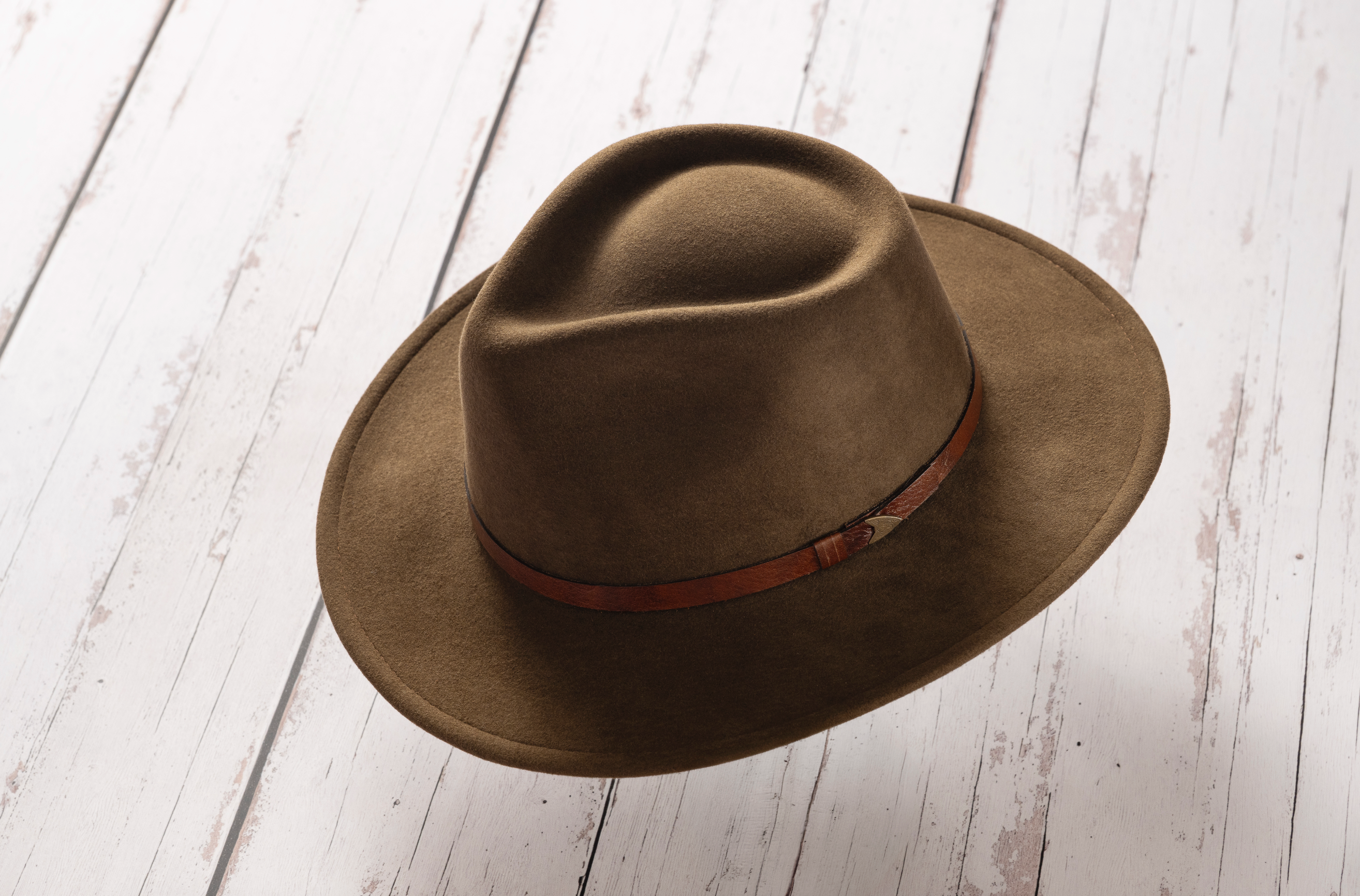 Sombrero paño lana - Color Café Medio
