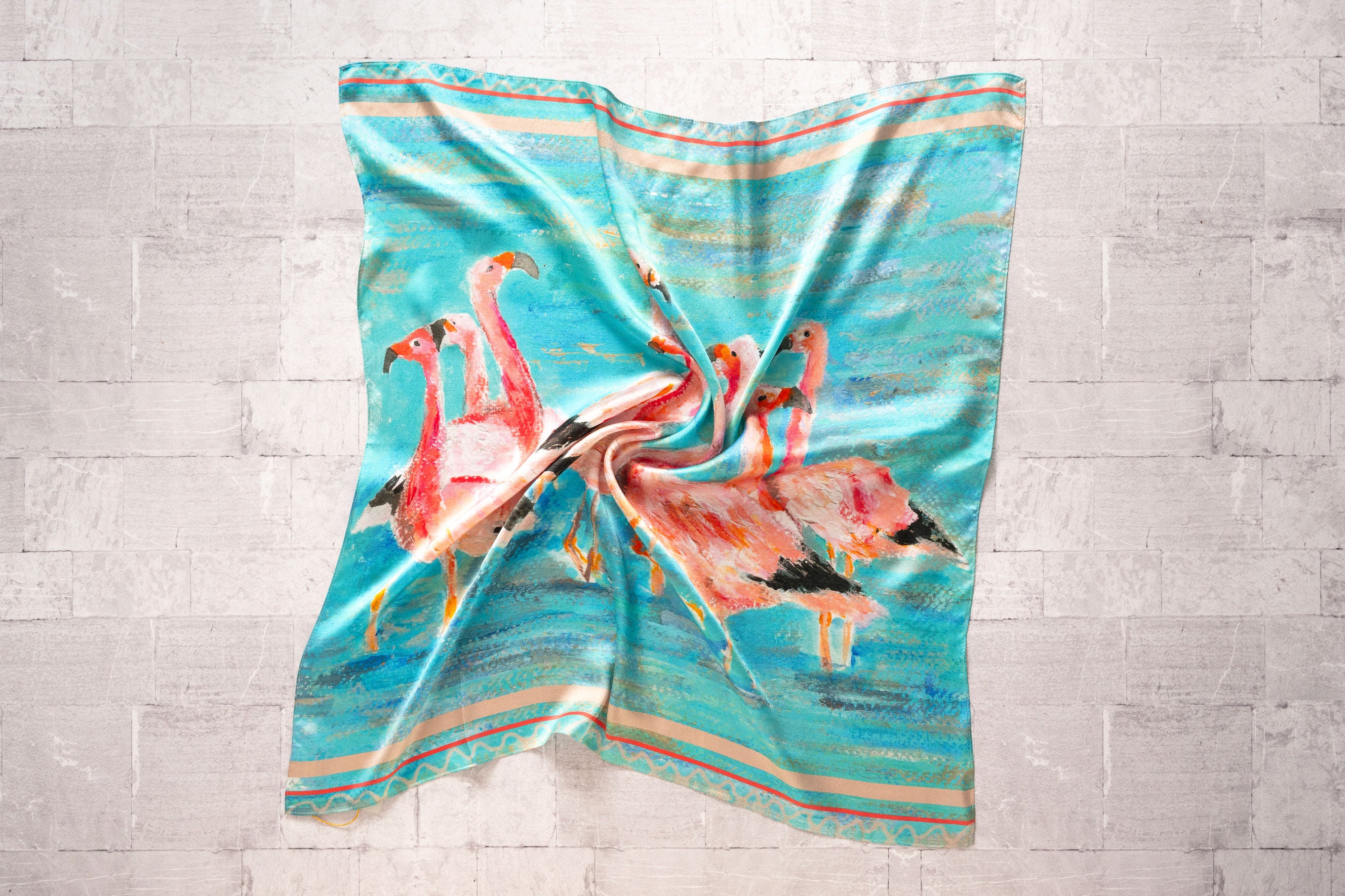 Pañuelo de Seda Flamencos x Tere Mujica