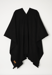 Poncho Tradicional Lana - Negro