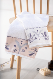 Set de Toalla Mano y Visita Flamenco Azul- ULMMO