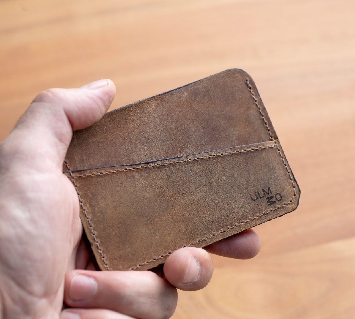 TARJETERO DE CUERO TABACO