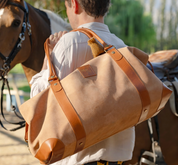 Bolso ULMMO Carpincho camel - forro cóndor Verde
