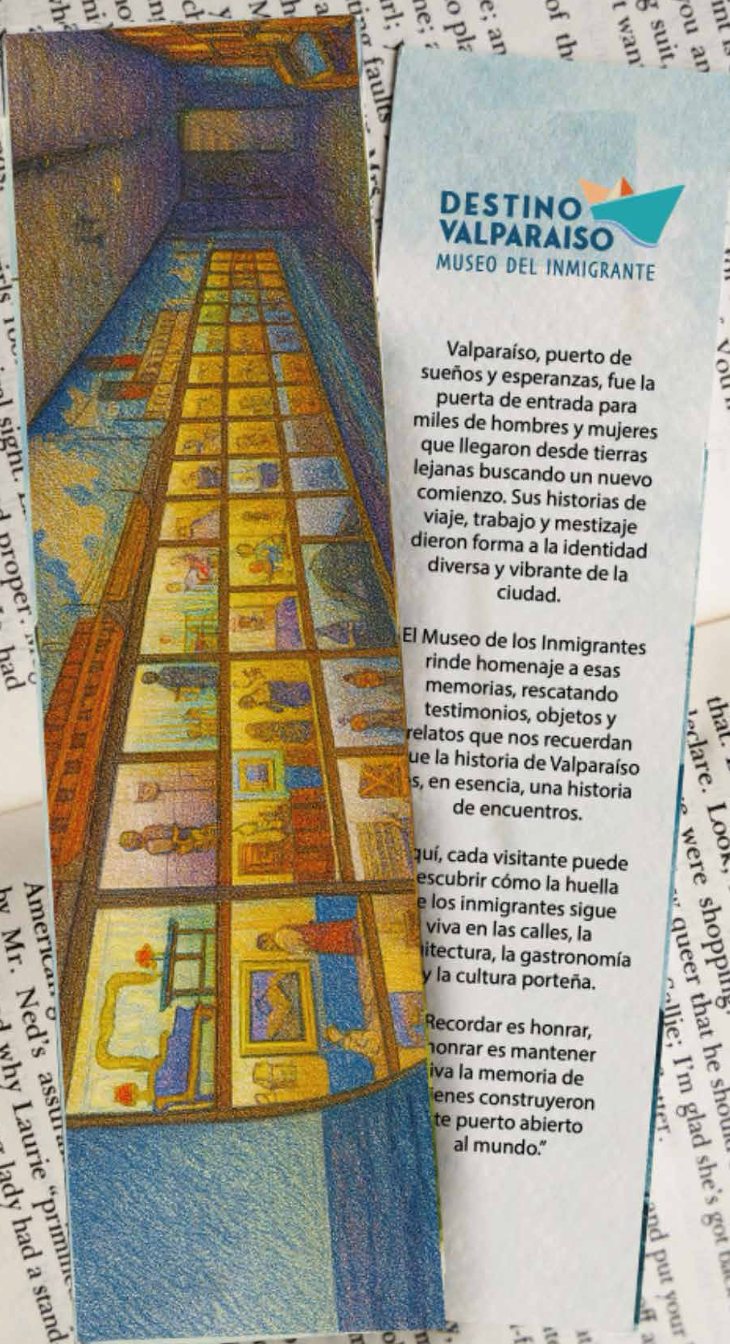 Marca Libro Maletas Museo del Inmigrante - Creado en Chile