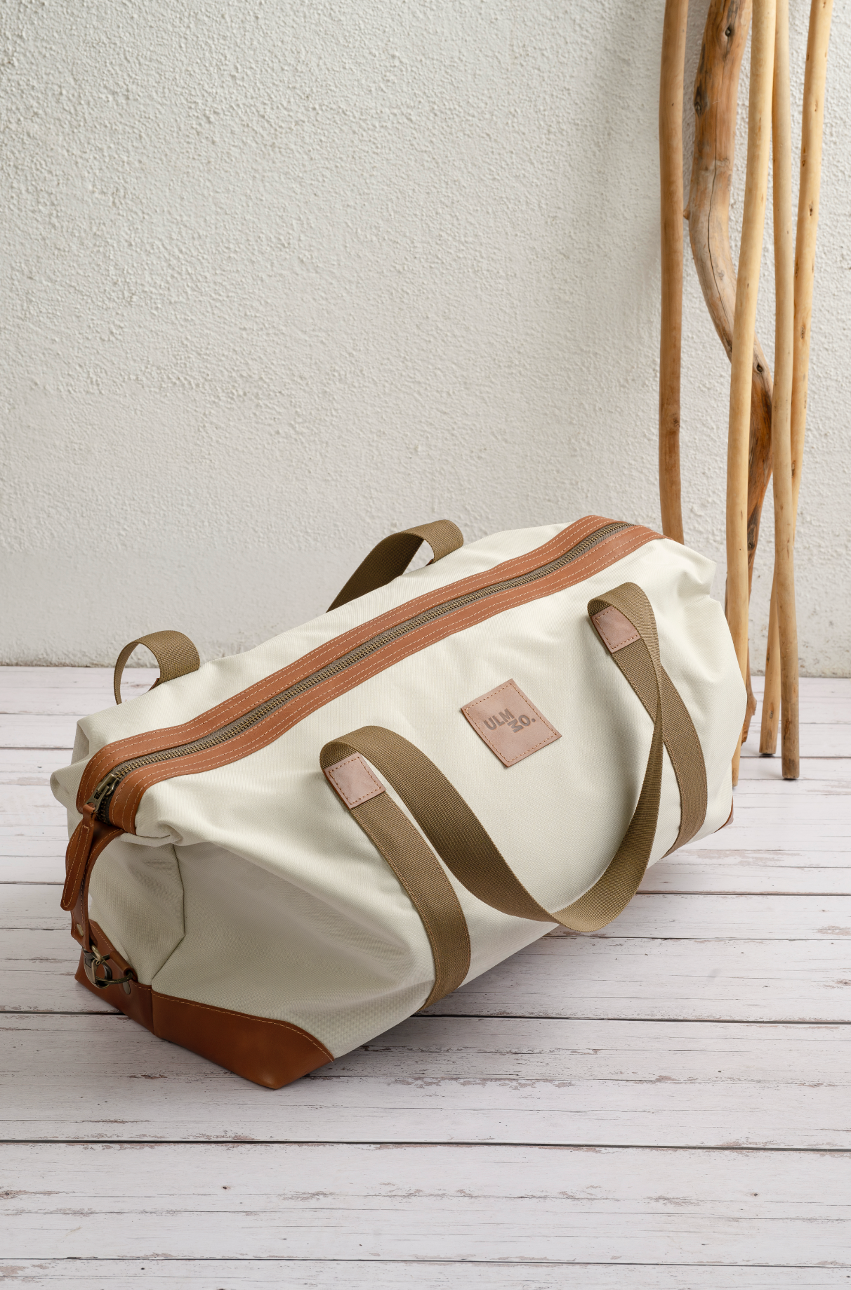 Bolso Impermeable · Crema con forro Cóndor Naranjo