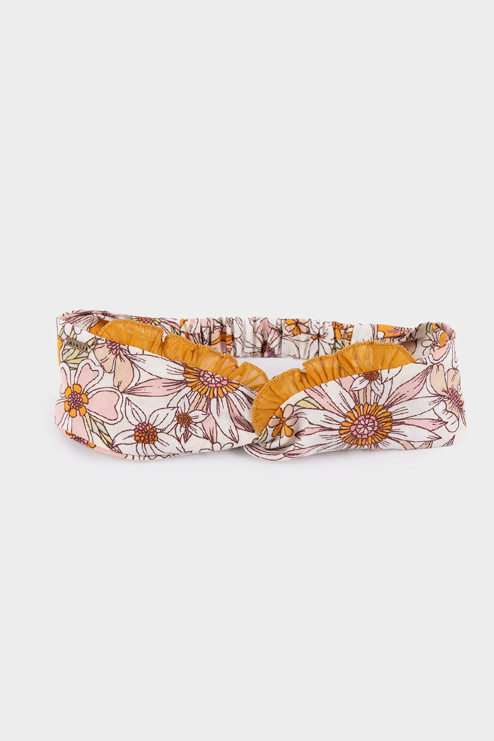 Cintillo Turbante Mostaza Floral