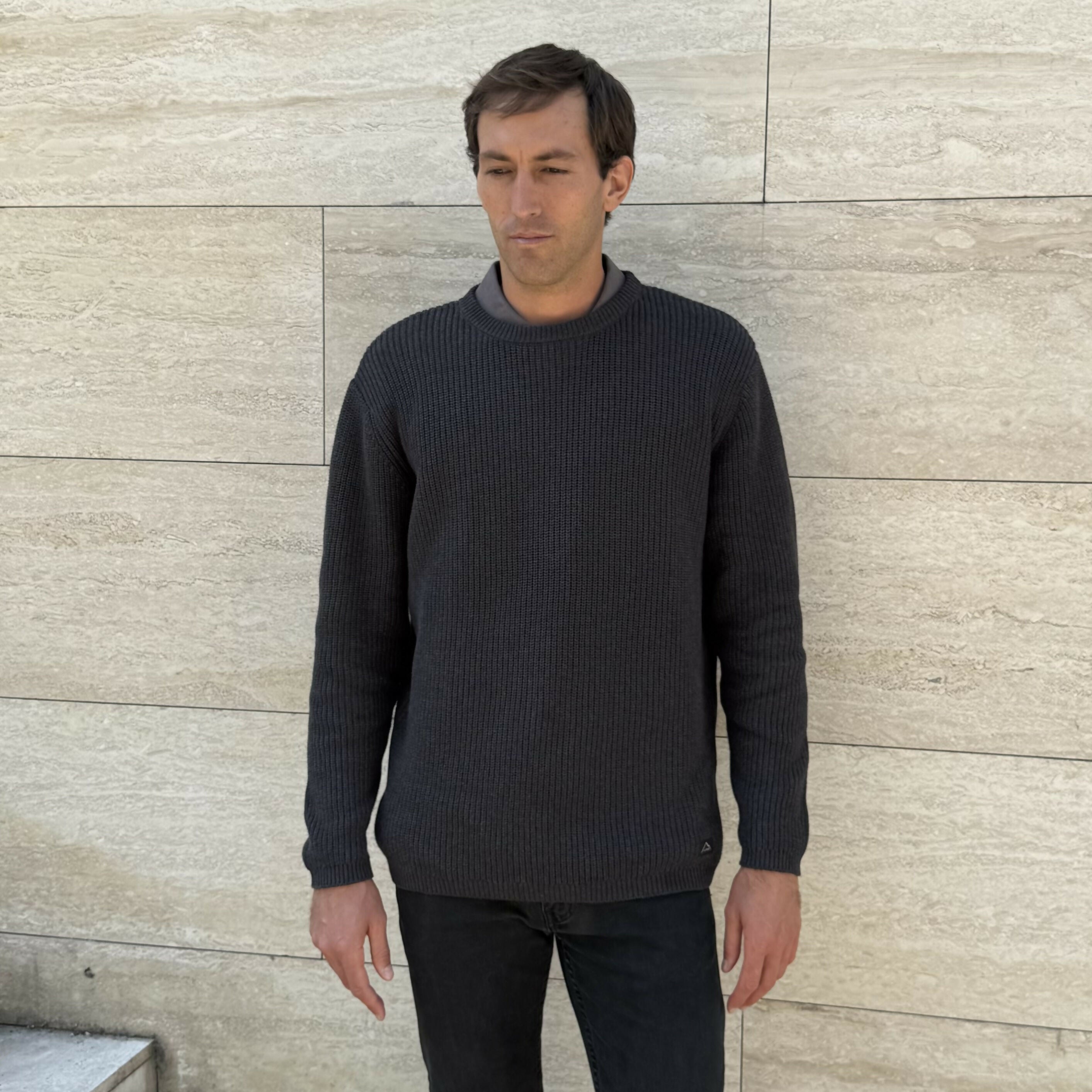 chaleco waffle grafito