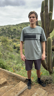 polera mc plain pocket verde