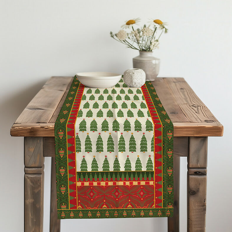 Camino de mesa Navidad - Pinos