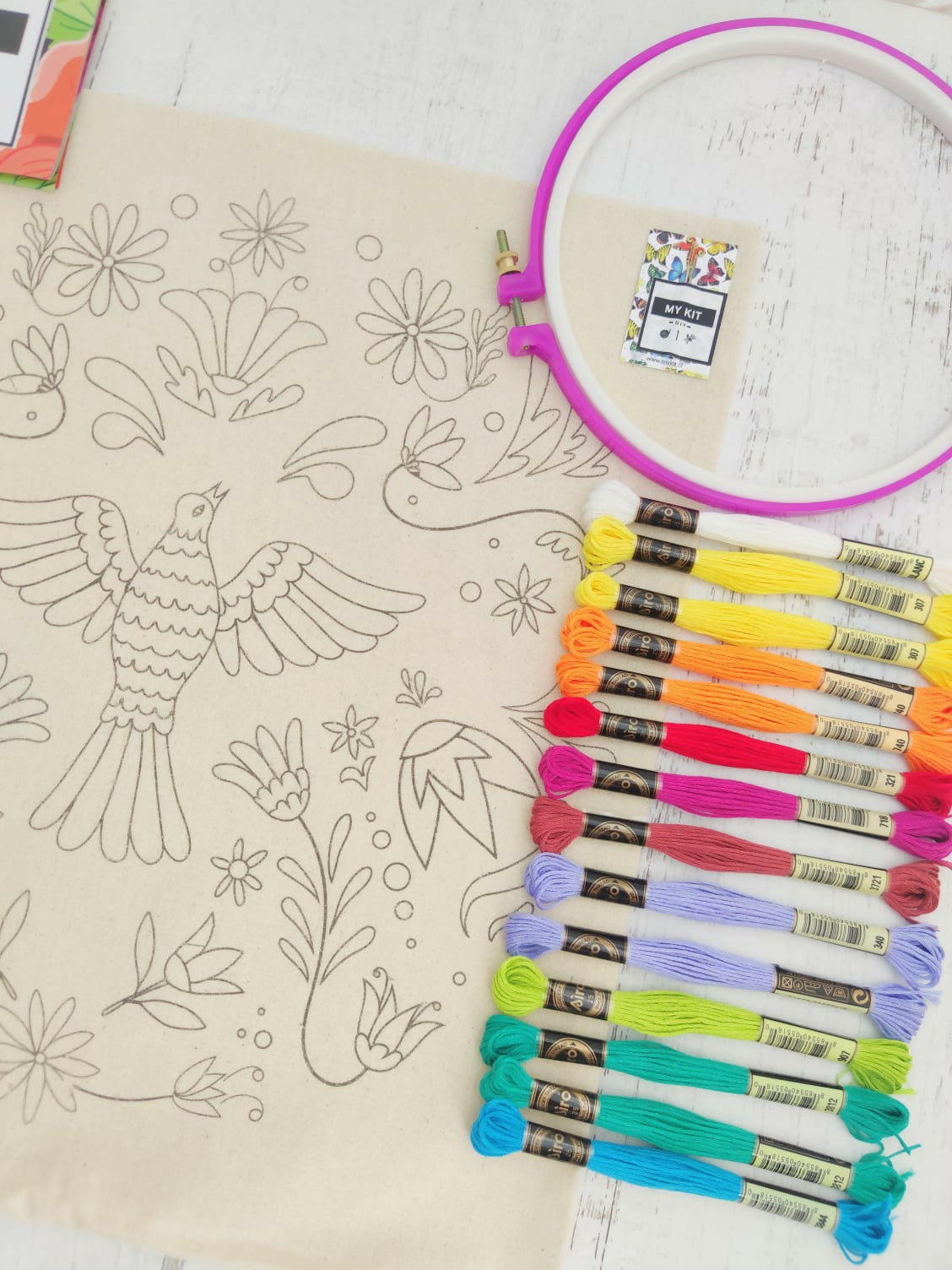 Kit funda de cojín para bordar tenango Jacinta