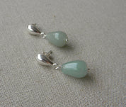 AROS GOTA PLATA JADE VERDE