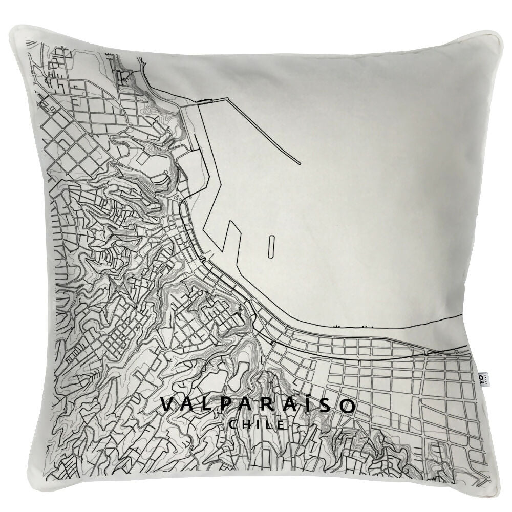 Cojín Mapa Valparaiso - 60 x 60