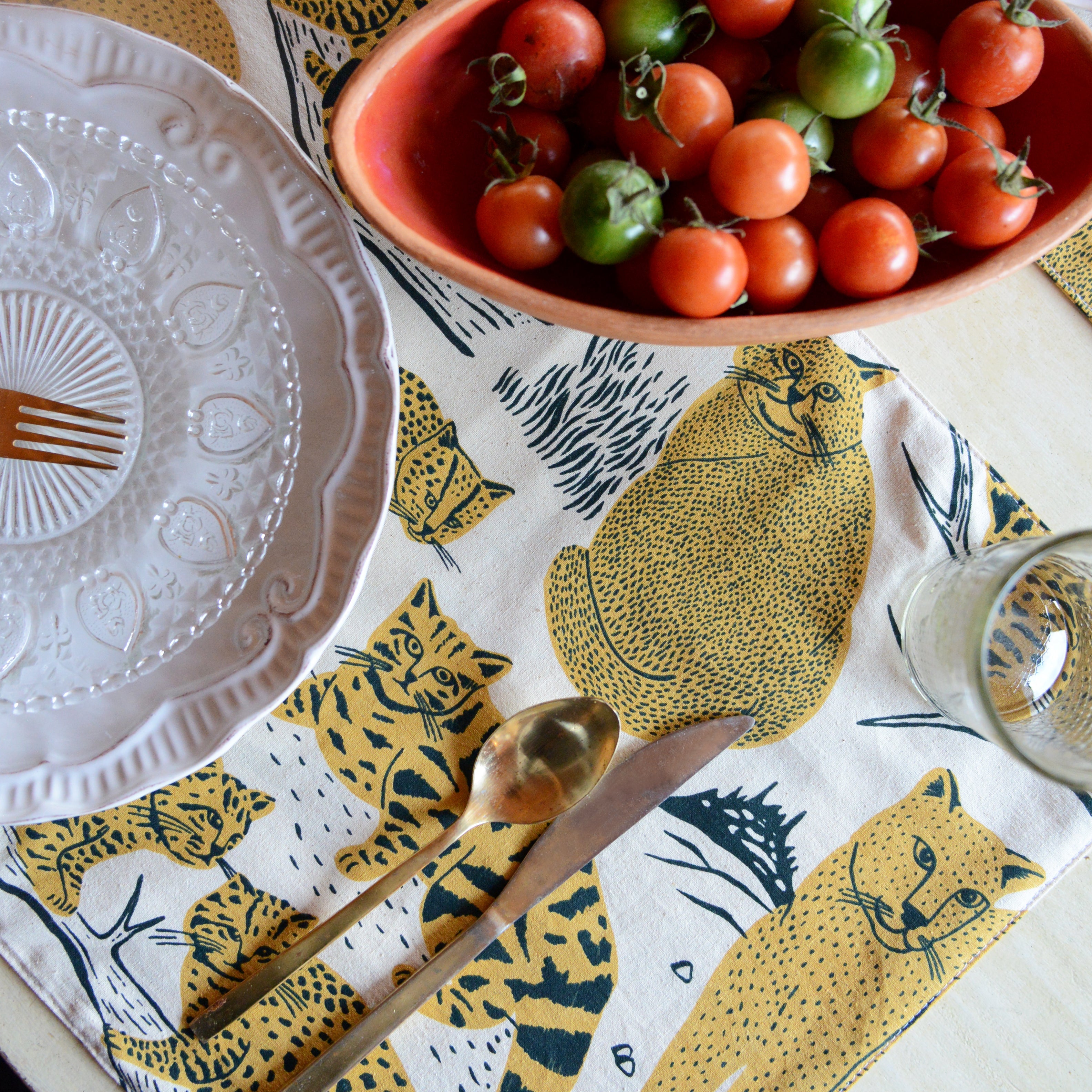 Set de 4 individuales / Felinos