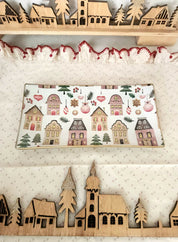 Bandeja rectangular casitas de navidad