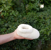 Pantuflas De Oveja Lana Natural Blanca Tallas Infantil Unisex